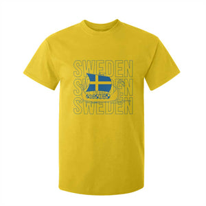 Swedish Viking Ship Sverige Sweden Flag Boat Viking T Shirt For Kid