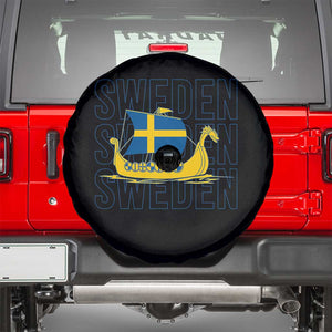 Swedish Viking Ship Sverige Sweden Flag Boat Viking Spare Tire Cover