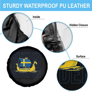 Swedish Viking Ship Sverige Sweden Flag Boat Viking Spare Tire Cover