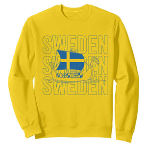 Swedish Viking Ship Sverige Sweden Flag Boat Viking Sweatshirt