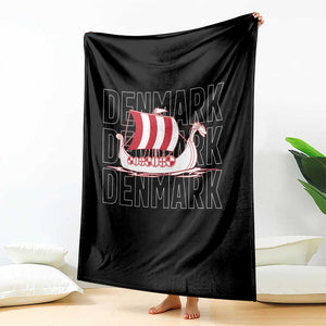 Denmark Flag Viking Ship Danes Danish Roots Dansk Denmark Throw Blanket