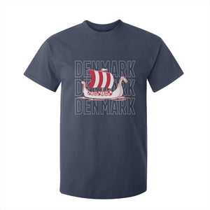 Denmark Flag Viking Ship Danes Danish Roots Dansk Denmark T Shirt For Kid