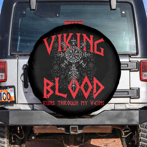 Viking Blood Runs Through My Veins Spare Tire Cover Compass Vegvisir Nordic Rune Celtic