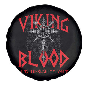 Viking Blood Runs Through My Veins Spare Tire Cover Compass Vegvisir Nordic Rune Celtic