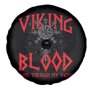 Viking Blood Runs Through My Veins Spare Tire Cover Compass Vegvisir Nordic Rune Celtic
