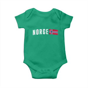 Norway Norge Norwegian Flag Graphic Baby Onesie