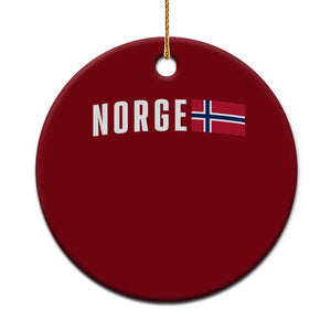Norway Norge Norwegian Flag Graphic Ceramic Ornament