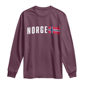Norway Norge Norwegian Flag Graphic Long Sleeve Shirt