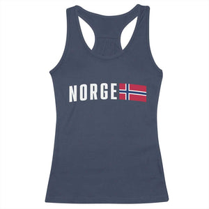 Norway Norge Norwegian Flag Graphic Racerback Tank Top