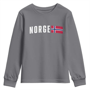 Norway Norge Norwegian Flag Graphic Youth Sweatshirt