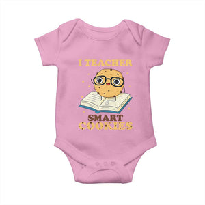 I Teach Smart Cookies Baby Onesie Funny Teacher TS14 Light Pink Print Your Wear