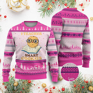 I Teach Smart Cookies Ugly Christmas Sweater Funny Teacher TS14 Hot Pink Print Your Wear