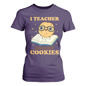 I Teach Smart Cookies T Shirt For Women Funny Teacher TS14 Purple Print Your Wear