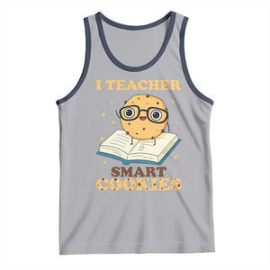 I Teach Smart Cookies Tank Top Funny Teacher TS14 Athletic Heather Navy Print Your Wear