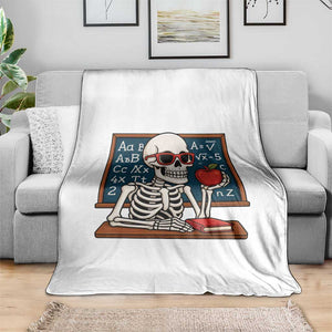 I Will Just Wait Until It Is Quite Throw Blanket Funny Skeleton Teacher TS14 Print Your Wear