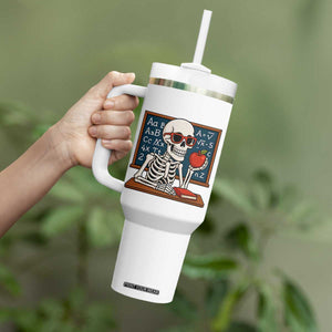 I Will Just Wait Until It Is Quite Tumbler With Handle Funny Skeleton Teacher TS14 Print Your Wear