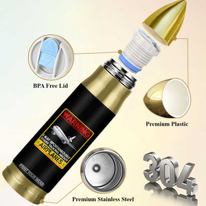Funny Pilot Bullet Tumbler Warning May Spontaneously Talk About Airplanes TS14 Print Your Wear