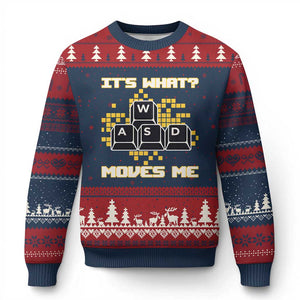 Funny PC Gamer Gaming Ugly Christmas Sweater It Is What Moves Me TS14 Navy Red Print Your Wear