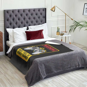 Funny Video Gamer Throw Blanket Warning May Yell At Video Games TS14 Print Your Wear