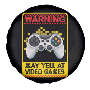 Funny Video Gamer Spare Tire Cover Warning May Yell At Video Games TS14 Print Your Wear