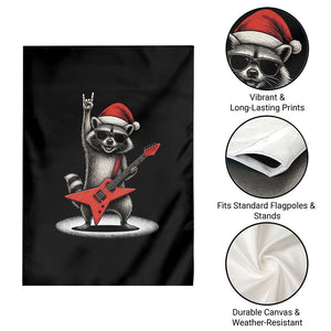 Funny Raccoon Rock Music Christmas Garden Flag TS14 Print Your Wear