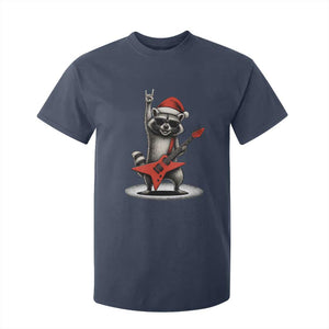 Funny Raccoon Rock Music Christmas T Shirt For Kid TS14 Navy Print Your Wear