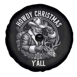 Cowboy Santa Claus Spare Tire Cover Howdy Christmas Y'all Western Country TS14 Print Your Wear