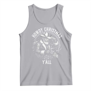 Cowboy Santa Claus Tank Top Howdy Christmas Y'all Western Country TS14 Athletic Heather Print Your Wear