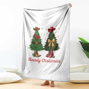 Howdy Christmas Throw Blanket Cowboy Western Country Xmas TS14 Print Your Wear