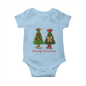 Howdy Christmas Baby Onesie Cowboy Western Country Xmas TS14 Light Blue Print Your Wear