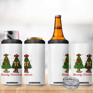 Howdy Christmas 4 in 1 Can Cooler Tumbler Cowboy Western Country Xmas TS14 Print Your Wear