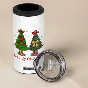 Howdy Christmas 4 in 1 Can Cooler Tumbler Cowboy Western Country Xmas TS14 Print Your Wear