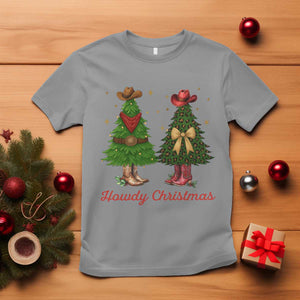 Howdy Christmas T Shirt Cowboy Western Country Xmas TS14 Sport Gray Print Your Wear