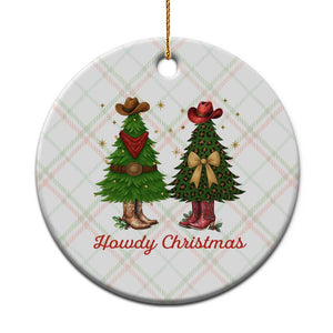 Howdy Christmas Ceramic Ornament Cowboy Western Country Xmas TS14 1pc Christmas Plaid Print Your Wear