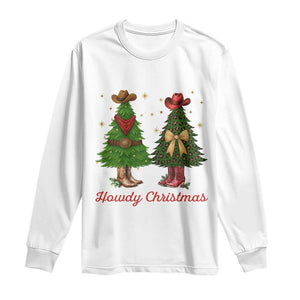Howdy Christmas Long Sleeve Shirt Cowboy Western Country Xmas TS14 White Print Your Wear