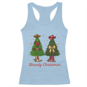 Howdy Christmas Racerback Tank Top Cowboy Western Country Xmas TS14 Light Blue Print Your Wear