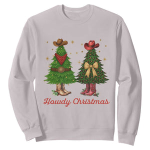 Howdy Christmas Sweatshirt Cowboy Western Country Xmas TS14 Ice Gray Print Your Wear