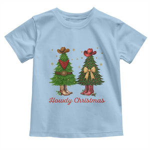 Howdy Christmas Toddler T Shirt Cowboy Western Country Xmas TS14 Light Blue Print Your Wear