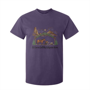 Nativity Scene Christmas T Shirt For Kid Cowboy Bible Scripture Verse Western TS14 Purple Print Your Wear