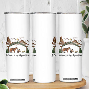 Nativity Scene Christmas Skinny Tumbler Cowboy Bible Scripture Verse Western TS14 Print Your Wear