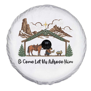 Nativity Scene Christmas Spare Tire Cover Cowboy Bible Scripture Verse Western TS14 Print Your Wear