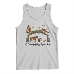 Nativity Scene Christmas Tank Top Cowboy Bible Scripture Verse Western TS14 Ash Print Your Wear