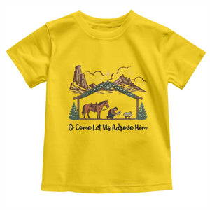Nativity Scene Christmas Toddler T Shirt Cowboy Bible Scripture Verse Western TS14 Daisy Print Your Wear