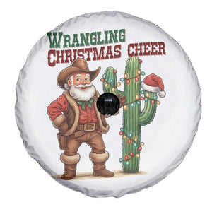 Funny Santa Cowboy Spare Tire Cover Wrangling Christmas Cheer TS14 Print Your Wear