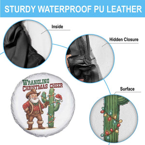 Funny Santa Cowboy Spare Tire Cover Wrangling Christmas Cheer TS14 Print Your Wear