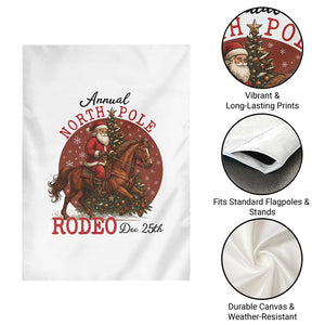 Cowboy Santa Christmas Garden Flag Annual North Pole Rodeo Dec 25th TS14 Print Your Wear