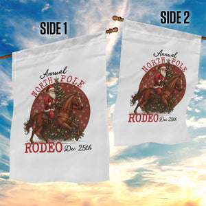 Cowboy Santa Christmas Garden Flag Annual North Pole Rodeo Dec 25th TS14 Print Your Wear