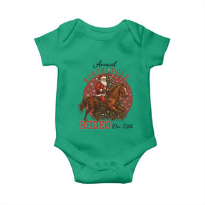 Cowboy Santa Christmas Baby Onesie Annual North Pole Rodeo Dec 25th TS14 Irish Green Print Your Wear