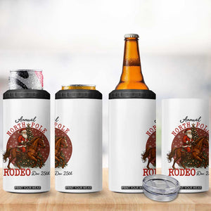 Cowboy Santa Christmas 4 in 1 Can Cooler Tumbler Annual North Pole Rodeo Dec 25th TS14 Print Your Wear