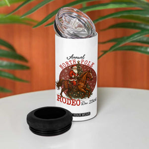 Cowboy Santa Christmas 4 in 1 Can Cooler Tumbler Annual North Pole Rodeo Dec 25th TS14 Print Your Wear